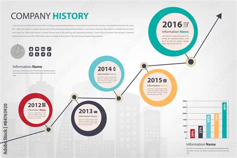 timeline & milestone company history infographic in vector style Stock Vector | Adobe Stock