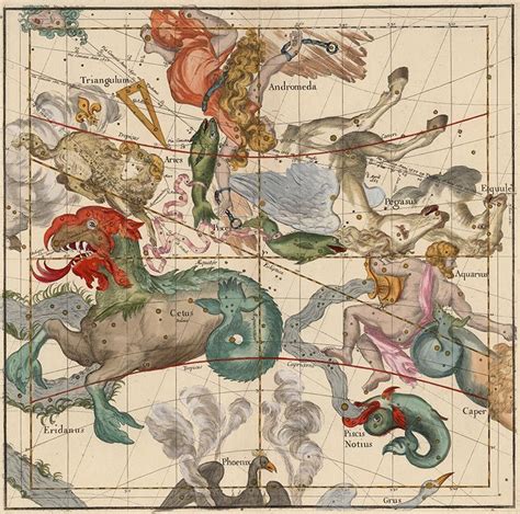 Ignace Gaston Pardies, 1693: A series of six star and constellation map plates that join ...