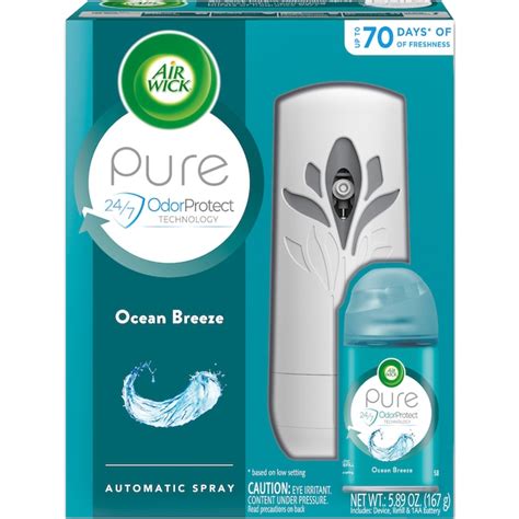 Air Wick 5.89-fl oz Ocean Breeze Dispenser/Refill Air Freshener 10062338989782 at Lowes.com