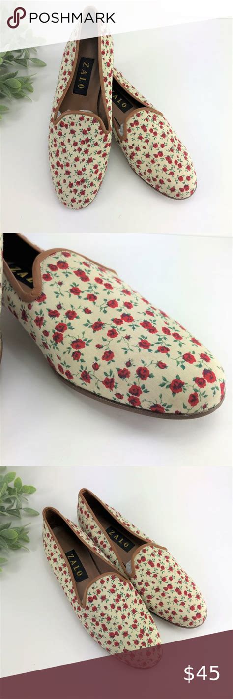 ZALO Red Rose Floral Flat Loafers | Floral flats, Flat shoes women, Loafer flats