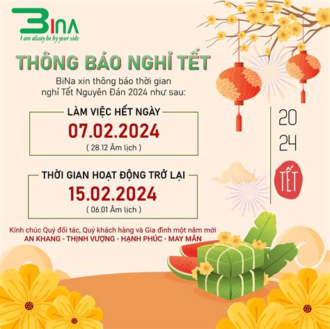 Thông báo lịch nghỉ tết nguyên đán 2024 - Công Ty TNHH Quốc Tế BiNa ...