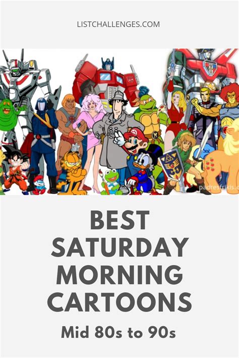 Best Saturday Morning Cartoons - Mid 80s to 90s | Morning cartoon, Saturday morning cartoons ...