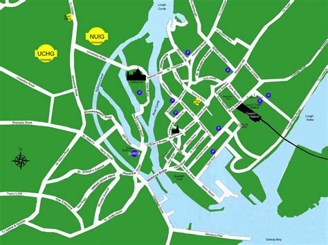 Galway City Map - Galway Ireland • mappery | Galway city, Galway ...