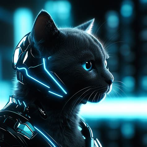 Tron Cat by ParsecArt on DeviantArt