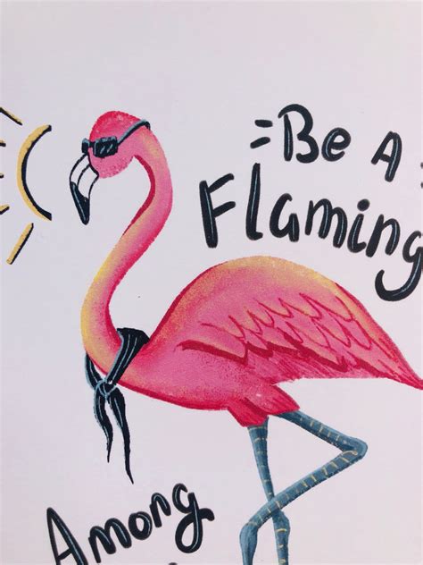 Pink Flamingo Card for Her With Encouraging Quote Saying - Etsy