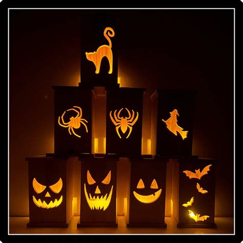 Halloween Decor Lantern Halloween Lantern for Candle Jack O - Etsy