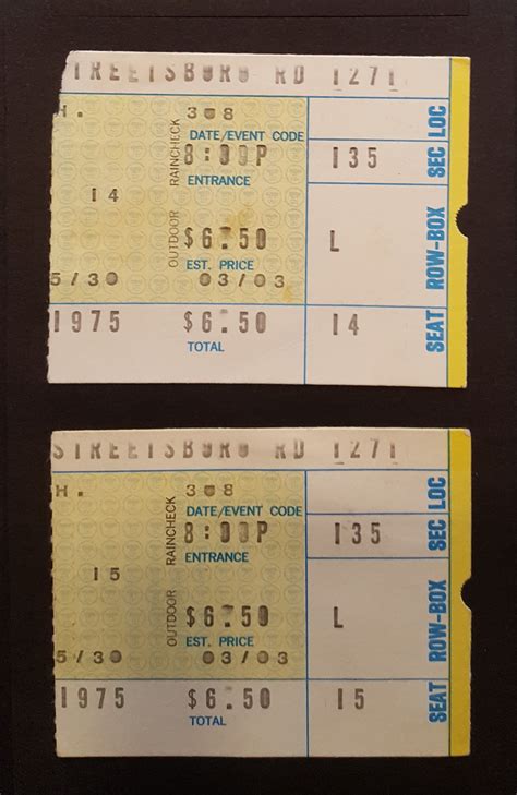 Led Zeppelin concert ticket stub Led Zeppelin Concert, Richfield ...