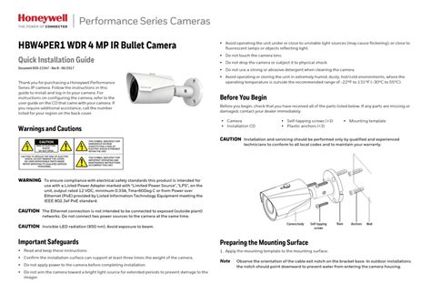 HONEYWELL PERFORMANCE SERIES QUICK INSTALLATION MANUAL Pdf Download ...