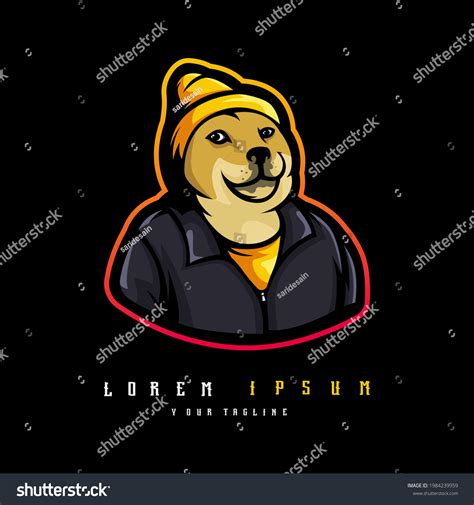 Shiba Inu Mascot Logo Design Illustration Stock Vector (Royalty Free ...