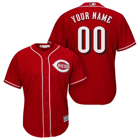 Majestic Cincinnati Reds Red Cool Base Custom Jersey