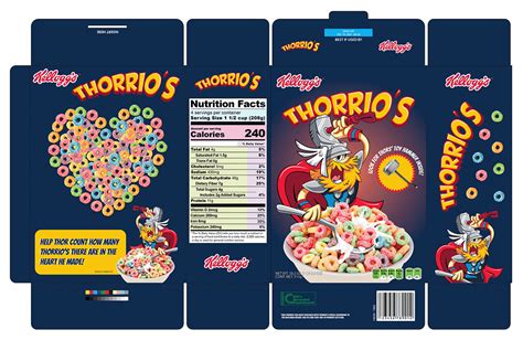 Thorrio's Cereal Box Design on Behance | Box design templates, Box design, Paper toys template