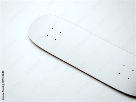 Blank white skateboard deck. 3d rendering Stock Illustration | Adobe Stock