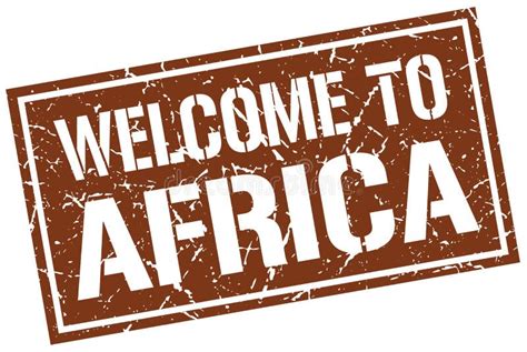 Welcome to Africa stamp stock vector. Illustration of africa - 121584396