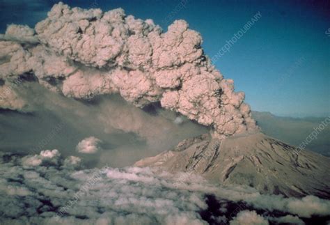 Plinian column of ash and gas - Stock Image - E380/0034 - Science Photo Library