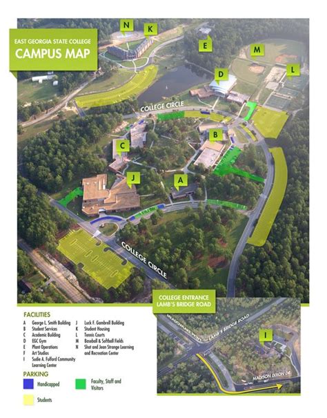 Campus Map - East Georgia State College: University System of Georgia | Campus map, State ...