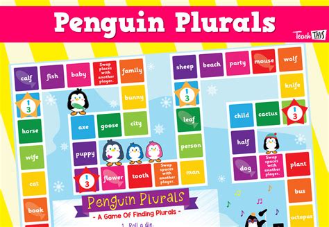 Penguin Plurals - Finding Plurals Boardgame :: Teacher Resources and Classroom Games :: Teach This