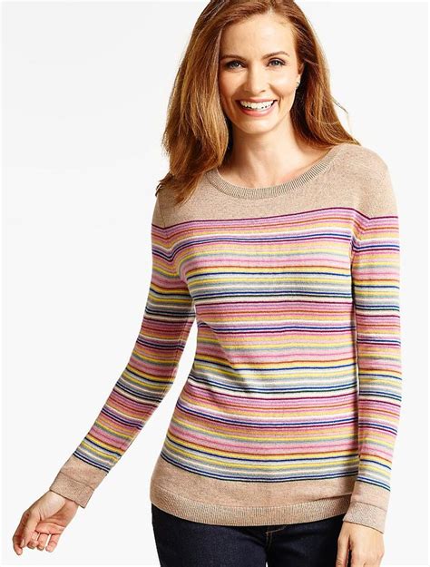 Blocked Multistriped Sweater - Talbots | Talbots, Fall looks, Pullover