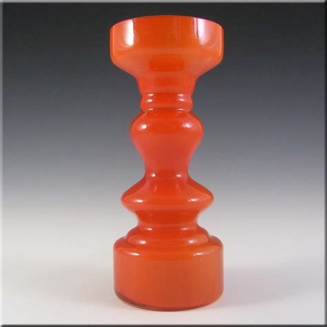 Japanese Orange Cased Hooped Glass Vase - Swedish Style | Swedish style, Orange, Glass vase
