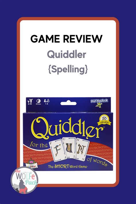 Game Review: Quiddler {Spelling} - The WOLFe Pack