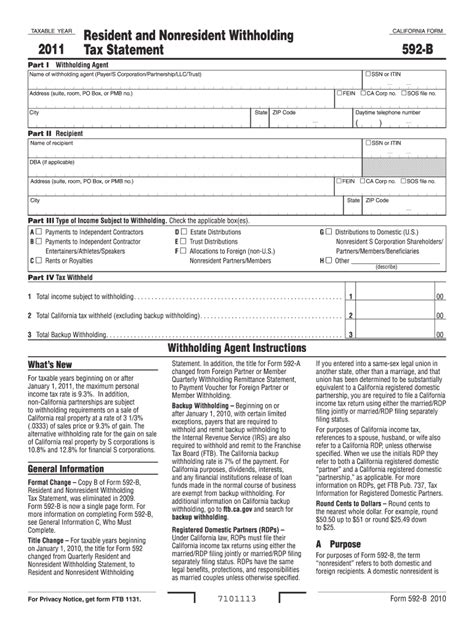 2011 Form CA FTB 592-B Fill Online, Printable, Fillable, Blank - pdfFiller