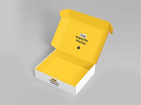 Open Empty Box Free Mockup | Mockup World HQ