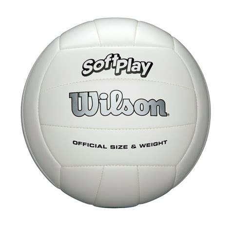 Wilson Soft Play Outdoor Volleyball, Official Size, White - Walmart.com - Walmart.com