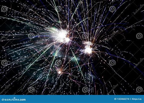 Fireworks during the Spring Festival Stock Photo - Image of lunar, fireworks: 132466274