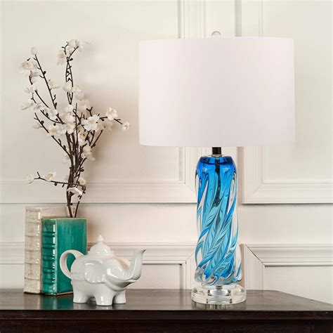 Blue Glass Lamp Set at Christopher Brunell blog