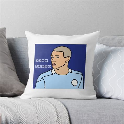 "Phil Foden cartoon" Throw Pillow by maneskiniscool | Redbubble