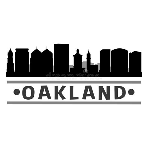 Oakland California Icon Vector Art Design Skyline Flat City Silhouette ...