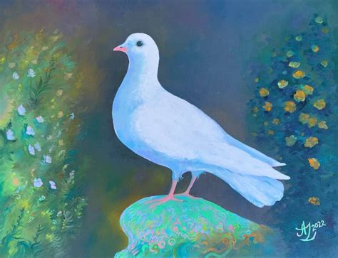 White Dove Painting by Anita Zotkina | Saatchi Art