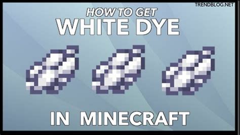 How to Make White Dye in Minecraft - Trendblog.net