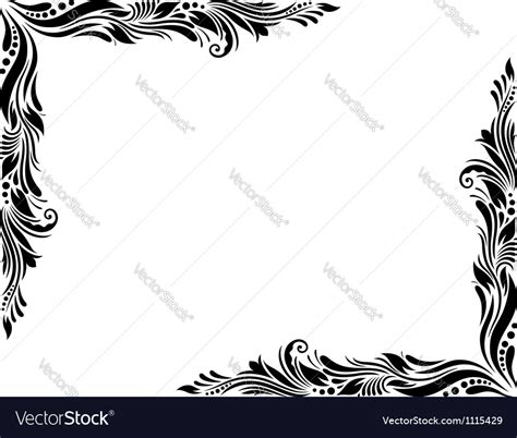 Decorative border style 1 large Royalty Free Vector Image