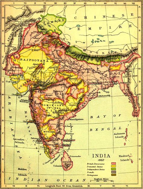 here's a nice, mid 19th century map of India... complete with Cashmere, Cutch, Behar, Bhotan ...