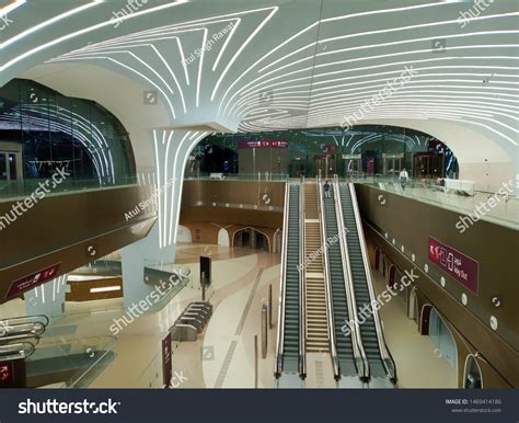 Modern Design Metro Station Doha Qatar Stock Photo 1469414186 ...