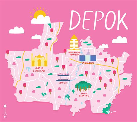 Depok Map Illustration on Behance