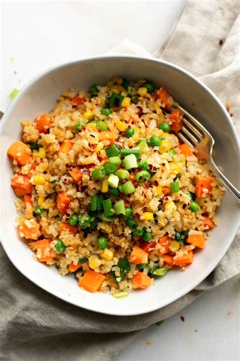 Vegan Cauliflower Fried Rice - Running on Real Food