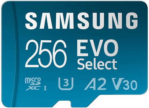 SAMSUNG EVO Select Micro SD-Memory-Card + Adapter, 256GB microSDXC 130MB/s Full HD & 4K UHD, UHS ...