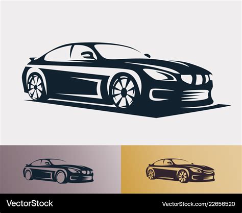 Race car symbol logo template stylized silhouette Vector Image