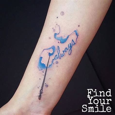 Watercolor tattoo - Harry Potter Tattoo: Always... - TattooViral.com | Your Number One source ...