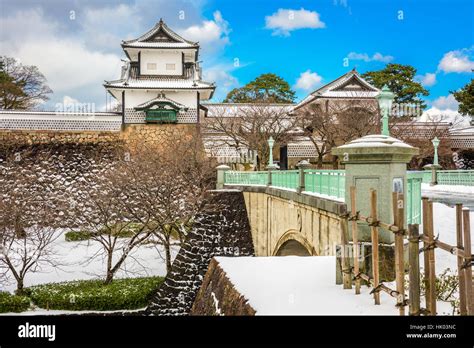 Kanazawa, Japan at Kanazawa Castle in the winter Stock Photo - Alamy