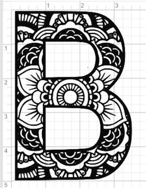 Letter B Mandala Svg Alphabet Svg Letters Svg Mandala Svg 819058 | Images and Photos finder