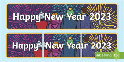 Happy New Year 2023 Banner | Classroom Resources | Twinkl