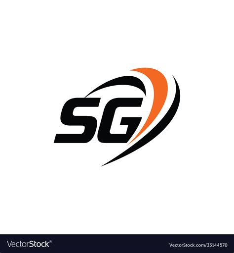 Sg monogram logo Royalty Free Vector Image - VectorStock