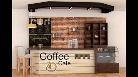 3D Design Visualization of Cafe Counter - YouTube