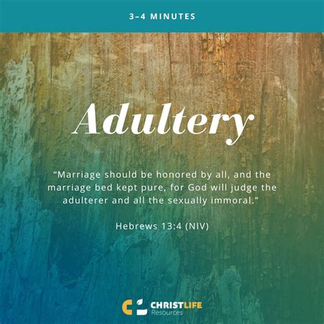 Adultery — Christ Life Resources