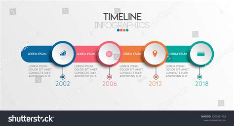 Vector Illustrator Infographic Timeline Design Icons 스톡 벡터(로열티 프리 ...