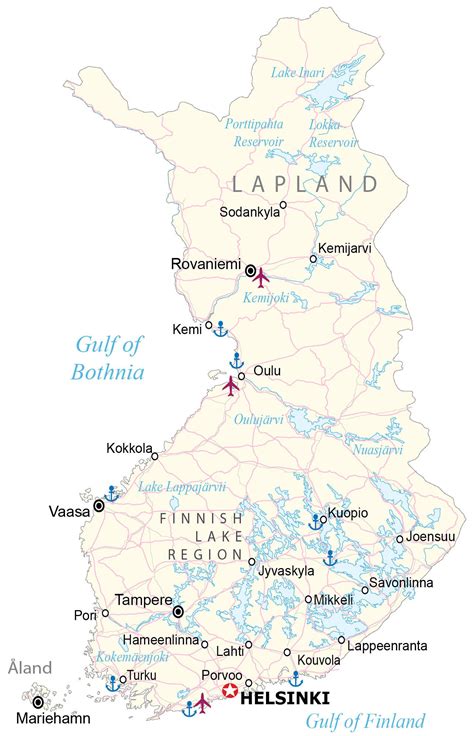 Map of Finland - GIS Geography