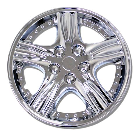 TuningPros WSC-510C15 Set of 4 Chrome Finish Hubcaps 15" - Hub Caps Wheel Skin Cover 15 inches 4 ...