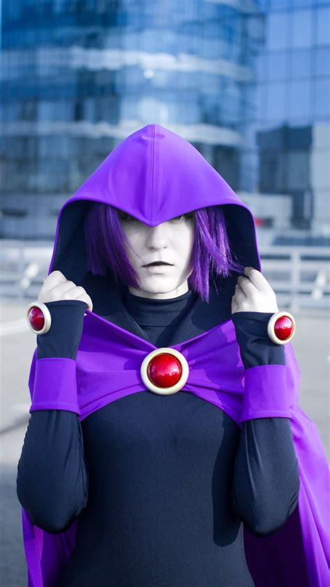 Titans Raven Cloak Costume, Raven Cosplay Purple Superhero Costume ...